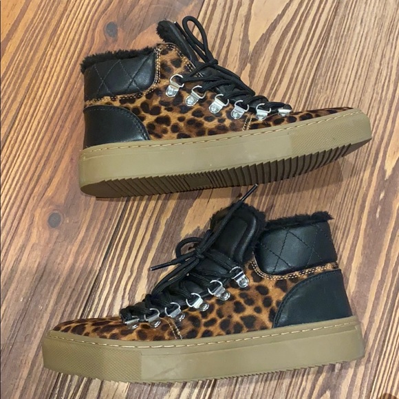 Marc Fisher LTD Leopard Shearling Booties - Picture 11 of 11